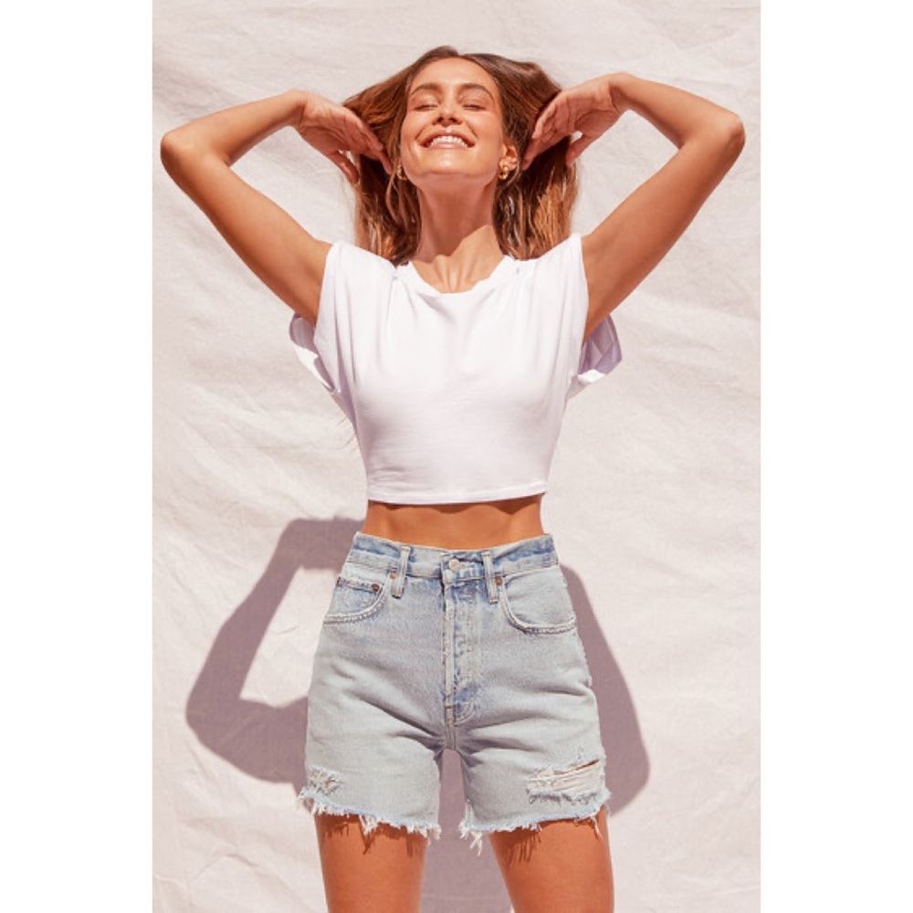 AGOLDE Riley High Rise Slim Leg Shorts - Picture 7 of 12